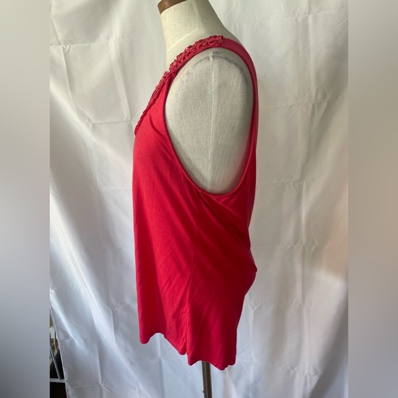 Pink Sleeveless Top with Sequin Detail Womens XL - Picture 4 of 7